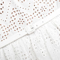 White Cotton Broderie Mini Dress