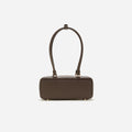 Brown Leather Shoulder Bag With Charm