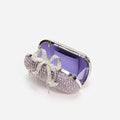 Lilac Chainmail  Clutch Bag