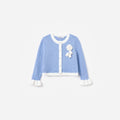 Blue Pointelle Cardigan