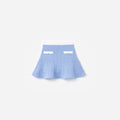 Blue Pointelle Knit Skirt