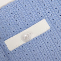 Blue Pointelle Knit Skirt