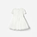 White Lace Bow Detail Dress