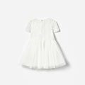 White Lace Bow Detail Dress