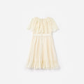 Cream Lace Cape Dress