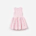 Pink Sleeveless Lace Dress