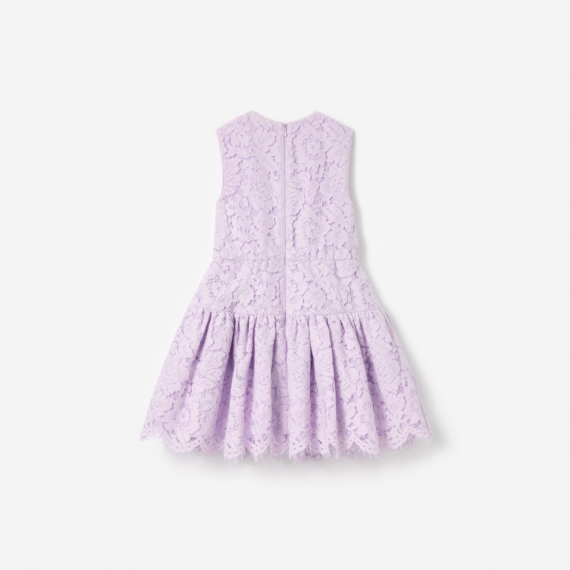 Lilac Sleeveless Lace Dress