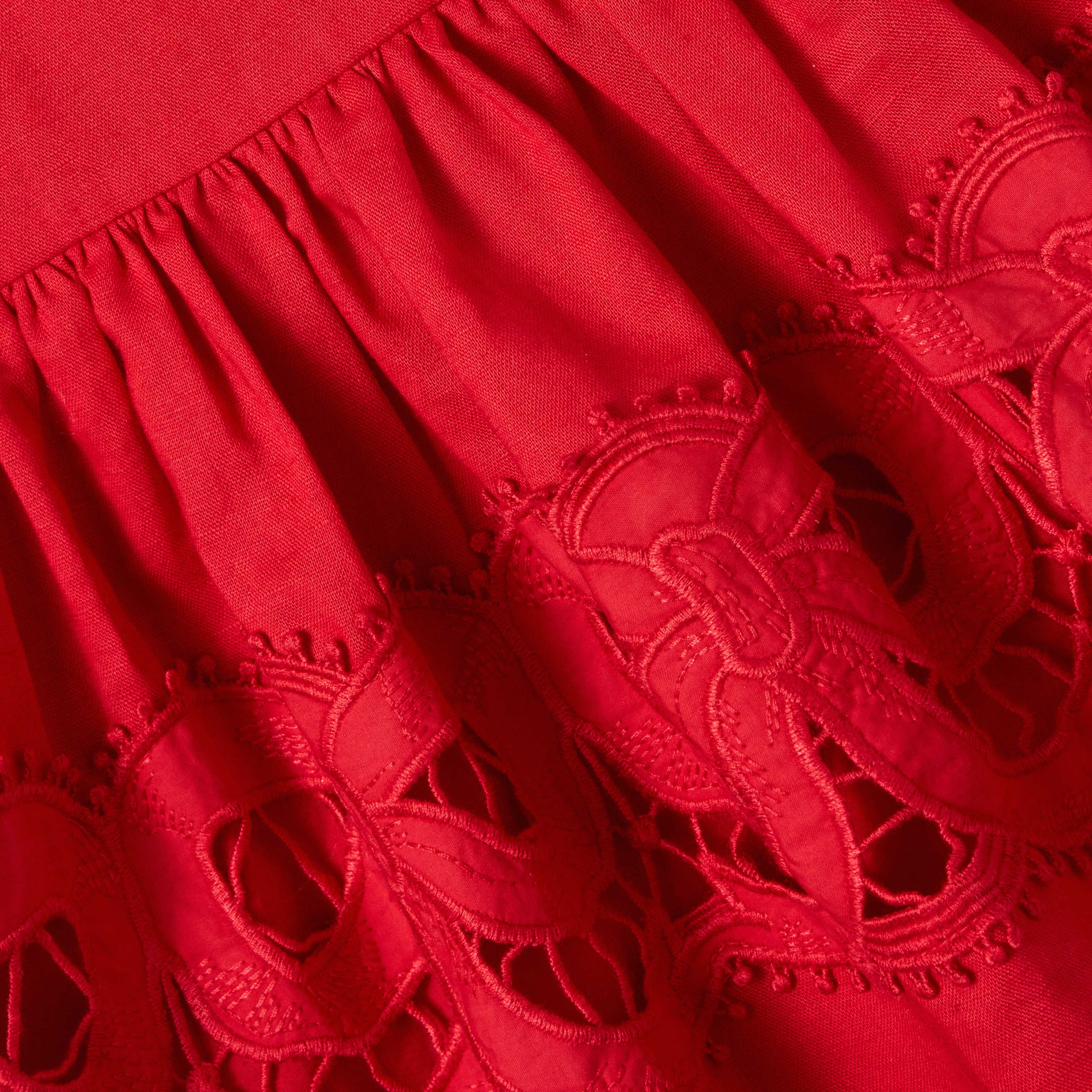 Red Linen Bow Dress