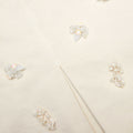 Cream Denim Beaded Floral Mini Skirt