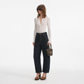 Indigo Barrel Leg Jeans