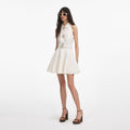 Cream Linen Mini Dress