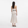 Cream Boucle Bandeau Midi Dress