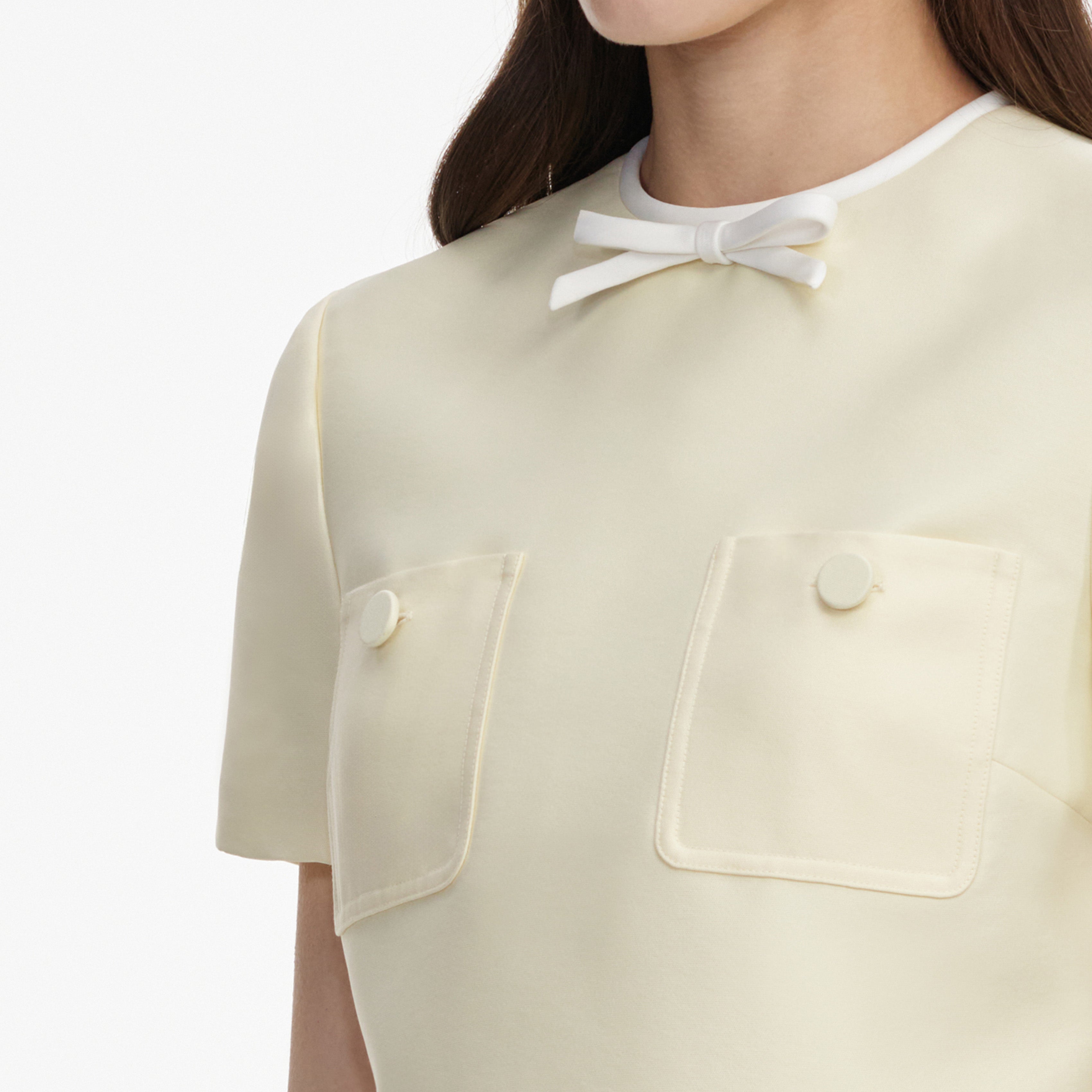 Yellow Taffeta Top
