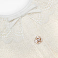 Cream Boucle Lace Trim Tailored Mini Dress