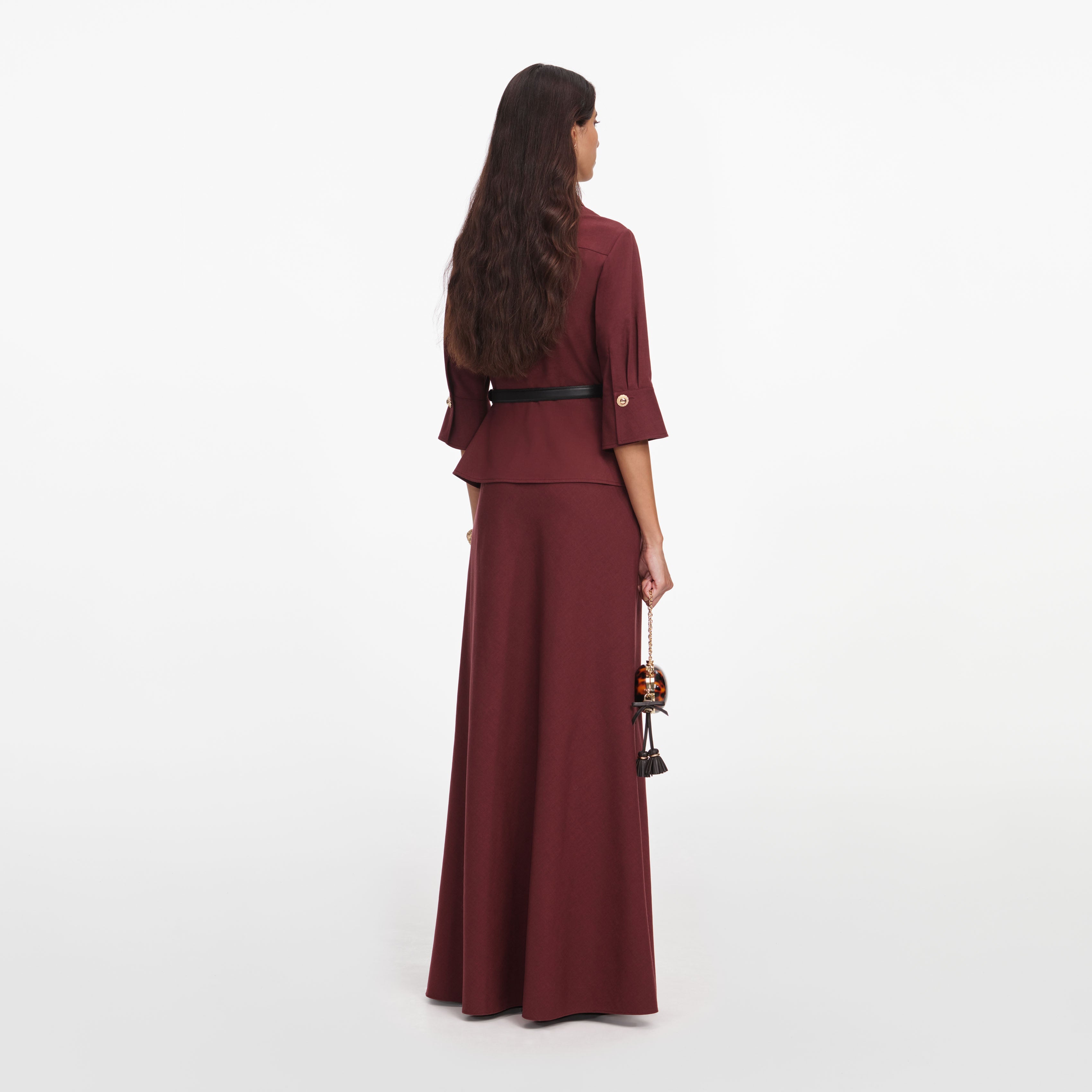 Brown Twill Maxi Dress