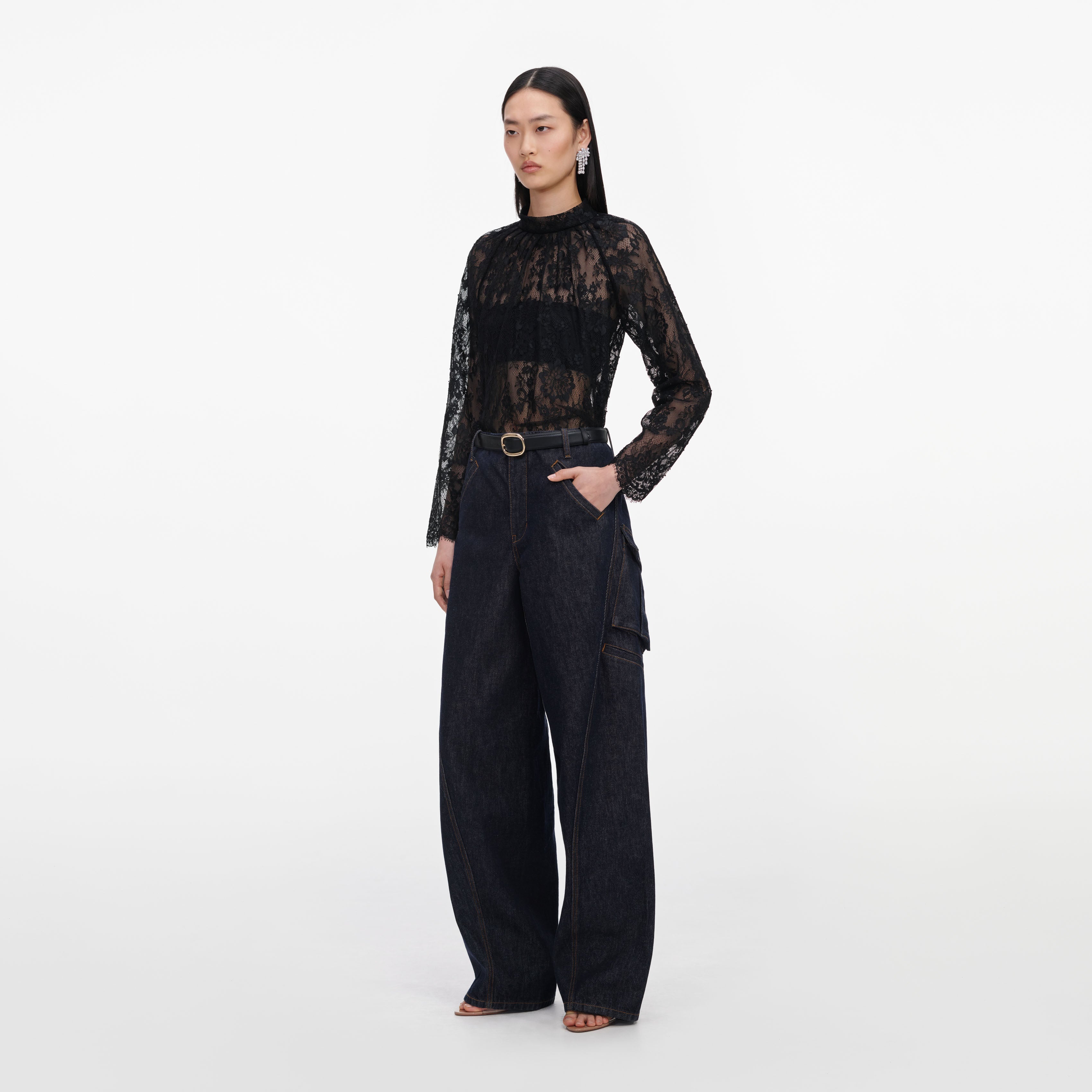 Black Lace Blouse