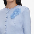 Blue Flower Knit Cardigan