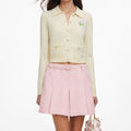 Pink Boucle Mini Skirt