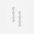 Crystal Heart Tiered Earrings