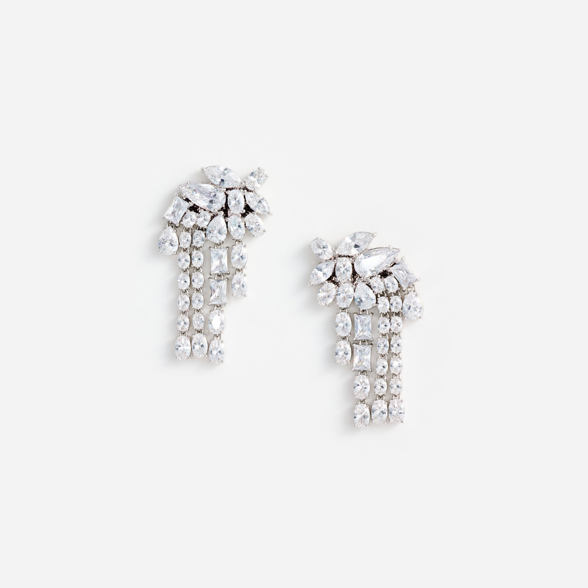 Multi Crystal Dangle Earrings