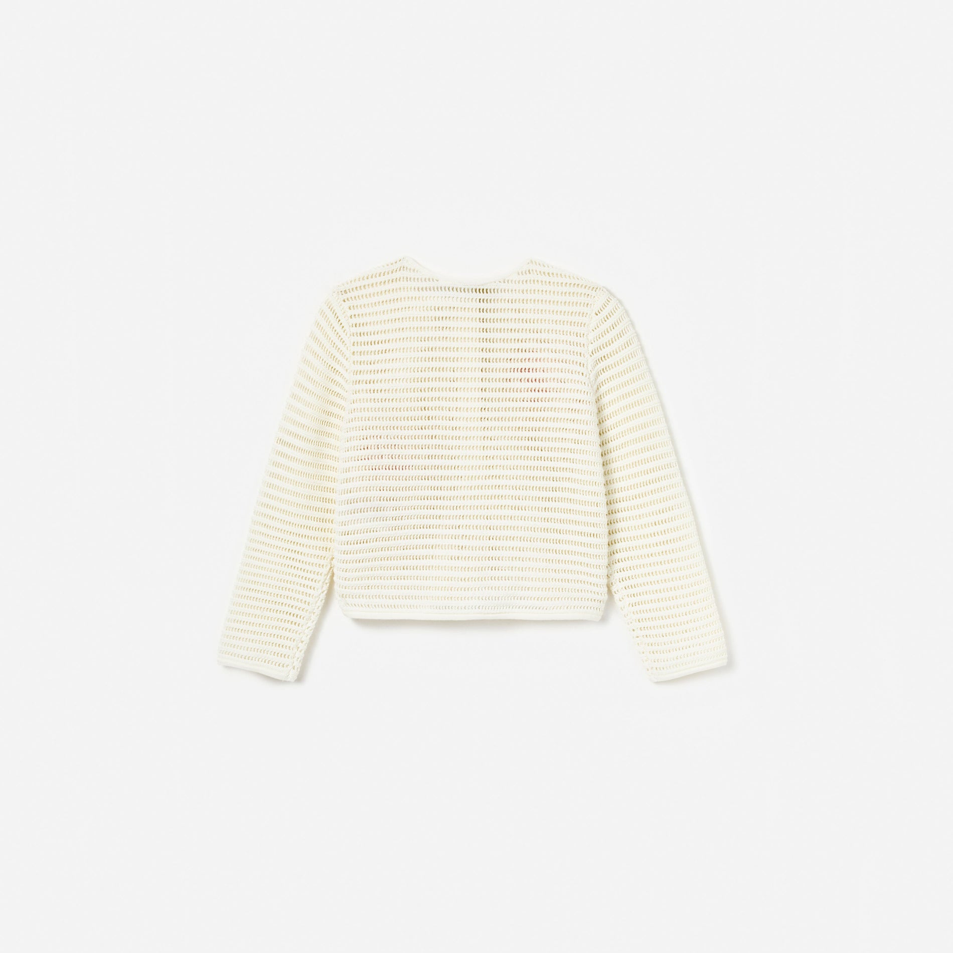 Cream Flower Knitted Cardigan