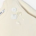 Cream Tulle Knit Dress