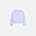 Lilac Sequin Flower Embroidered Knit Cardigan