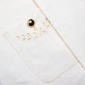 Cream Broderie Denim Mini Dress