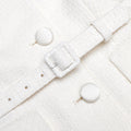 Cream Boucle Tailored Mini Dress