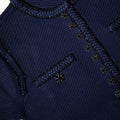 Navy Knit Crop Cardigan