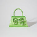 The Bow Mini in Lime Rhinestone