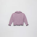 Lilac Crochet Knit Cardigan