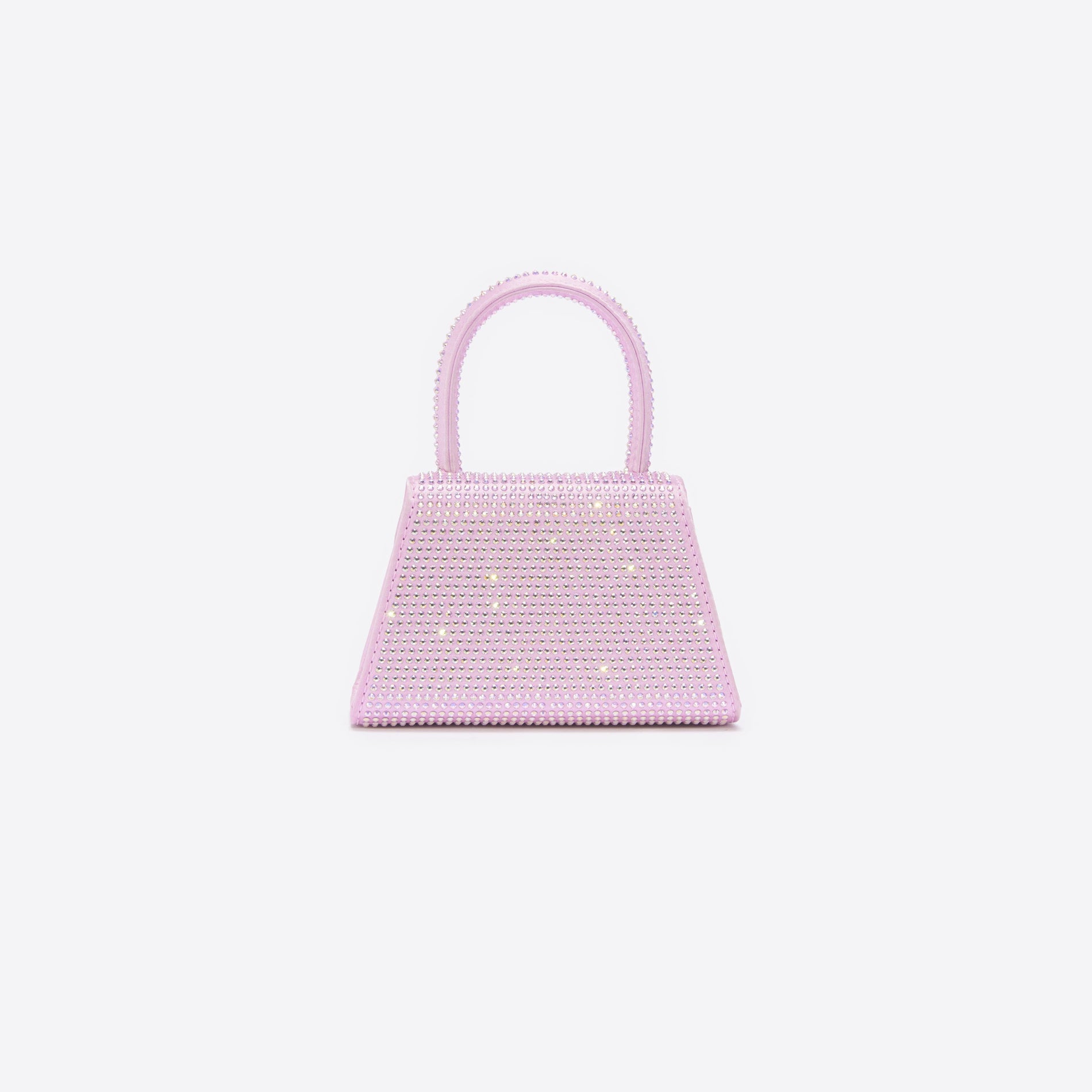 Pink Rhinestone Embellished Micro Bow Bag