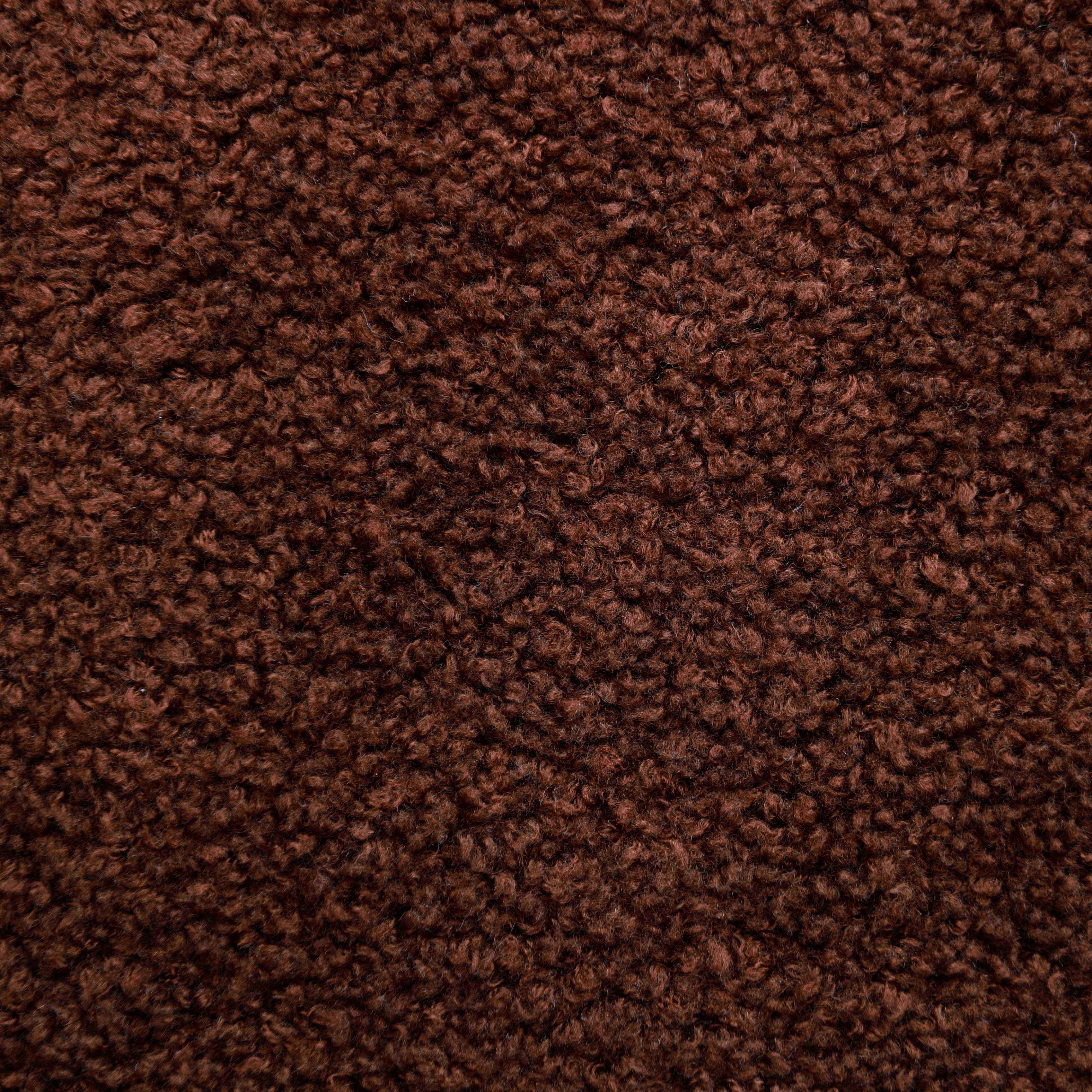 Brown Fluffy Knit Midi Skirt