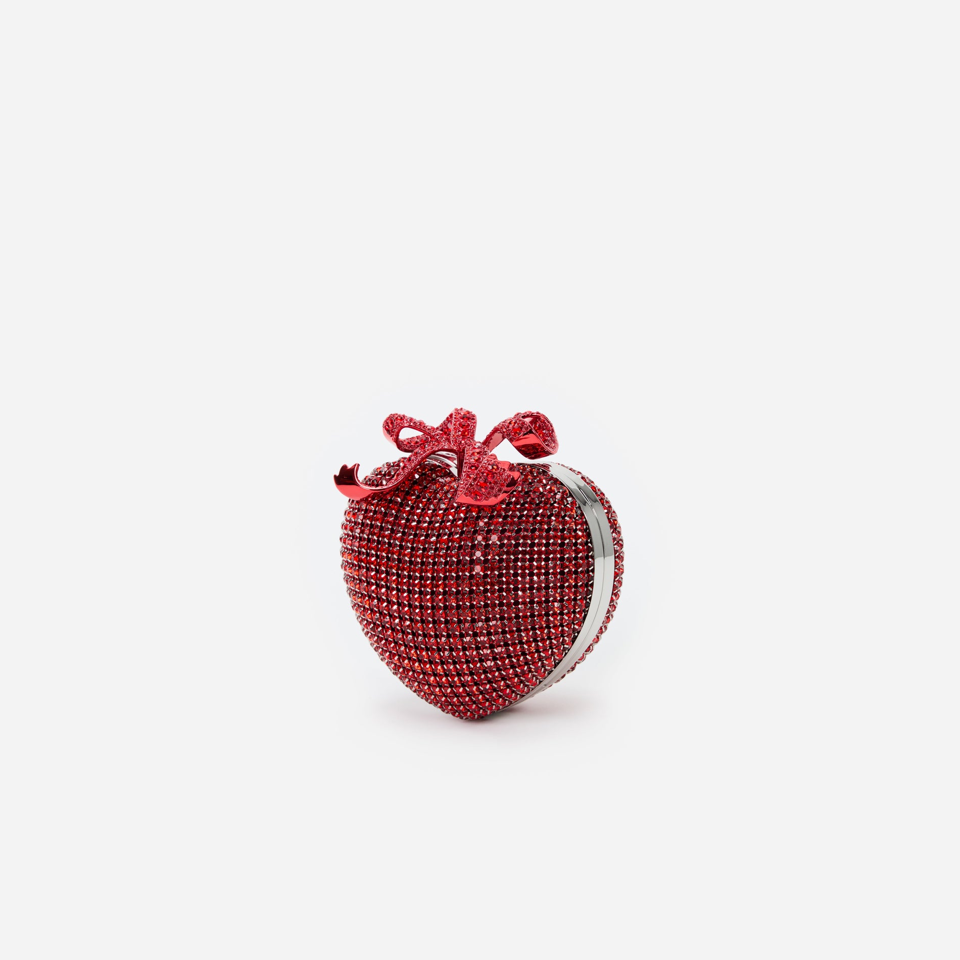 Red Crystal Heart Clutch