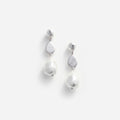 Pearl Crystal Droplet Earrings