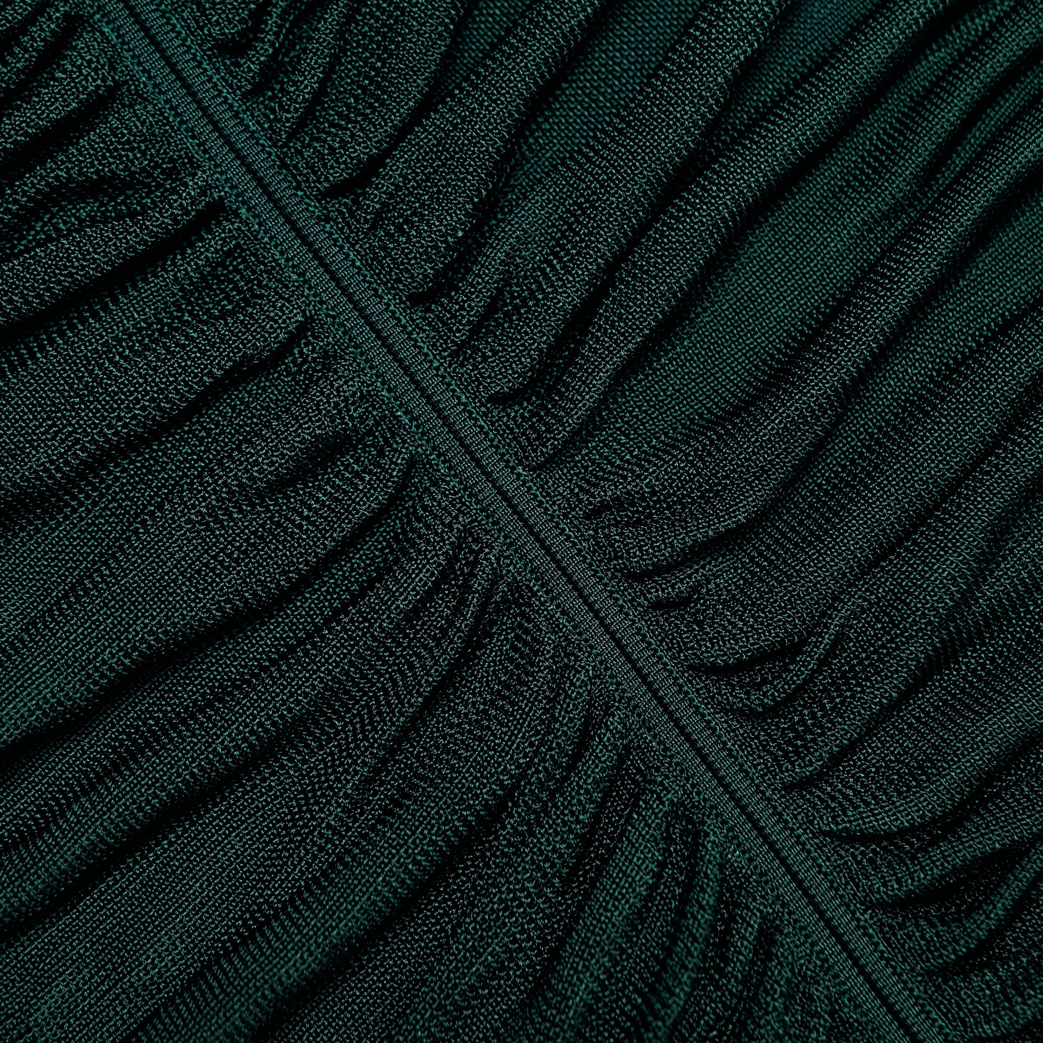 Green Viscose Knit Midi Dress