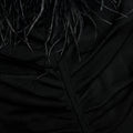 Black Feather Viscose Knit Top
