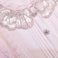 Pink Pleated Georgette Midi Dress