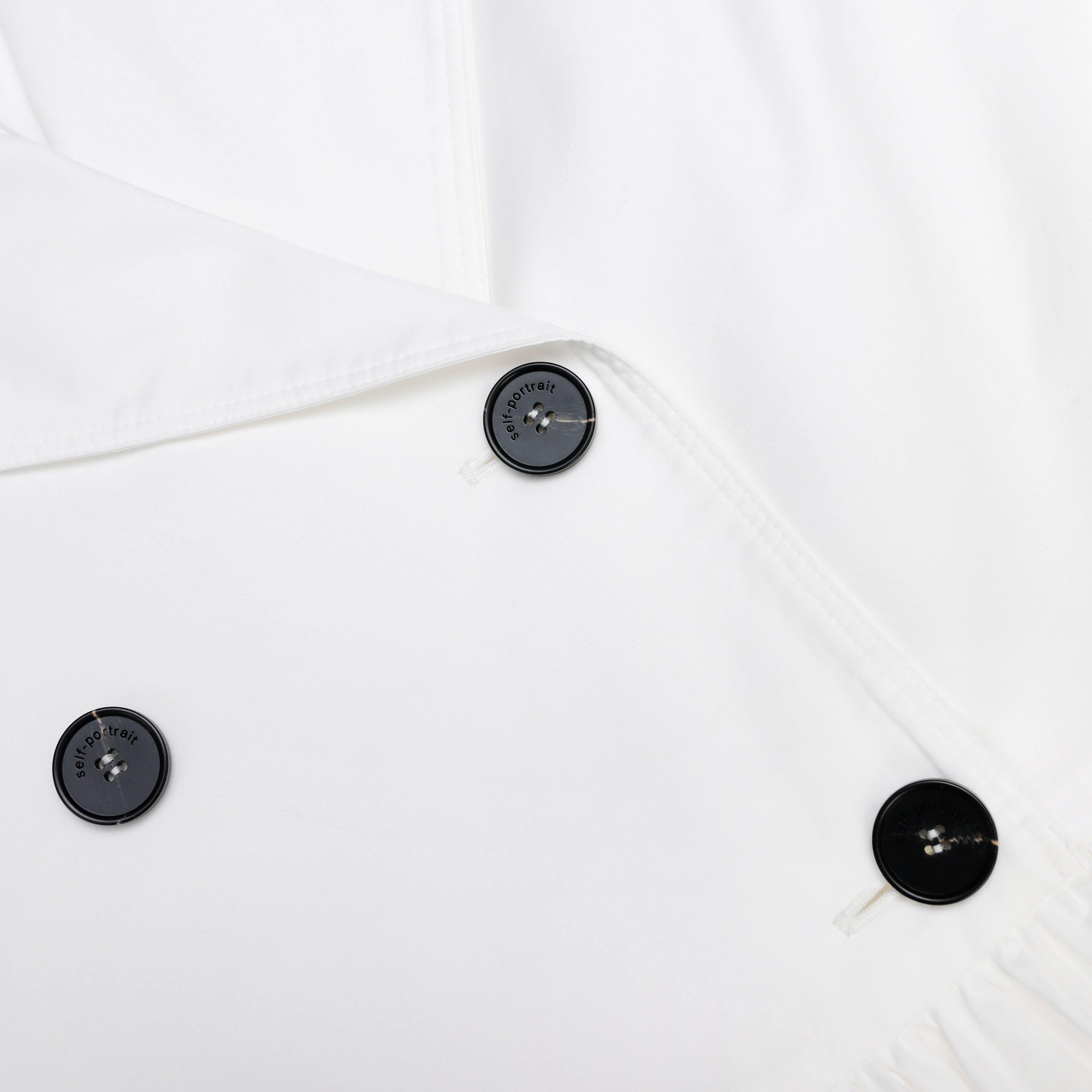 White Cotton Double Breasted Mini Dress