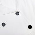 White Cotton Double Breasted Mini Dress