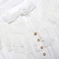 White Georgette Lace Blouse