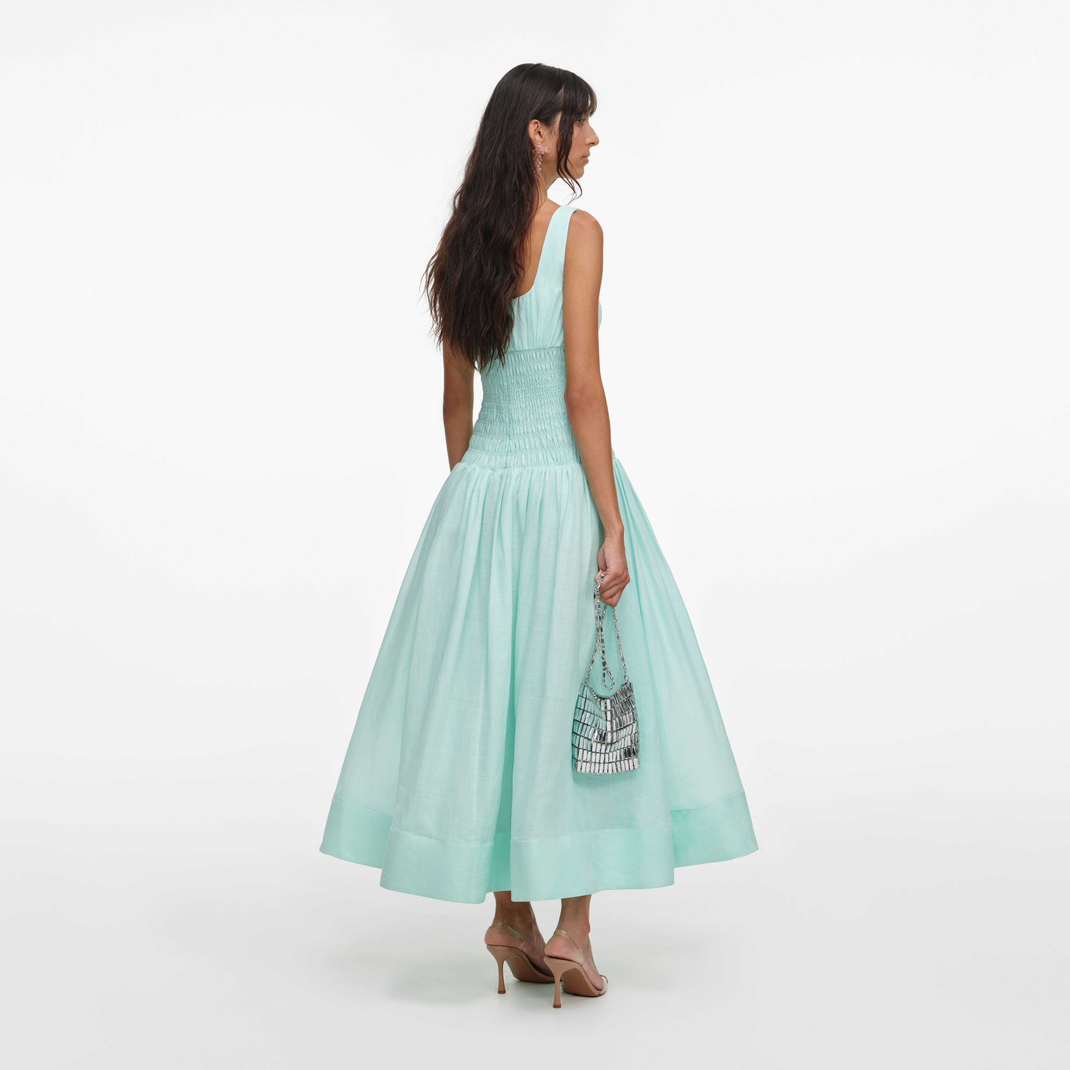 Mint Ramie Midi Dress