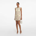 Yellow Fine Lace Mini Dress