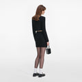 Black Knit Mini Skirt