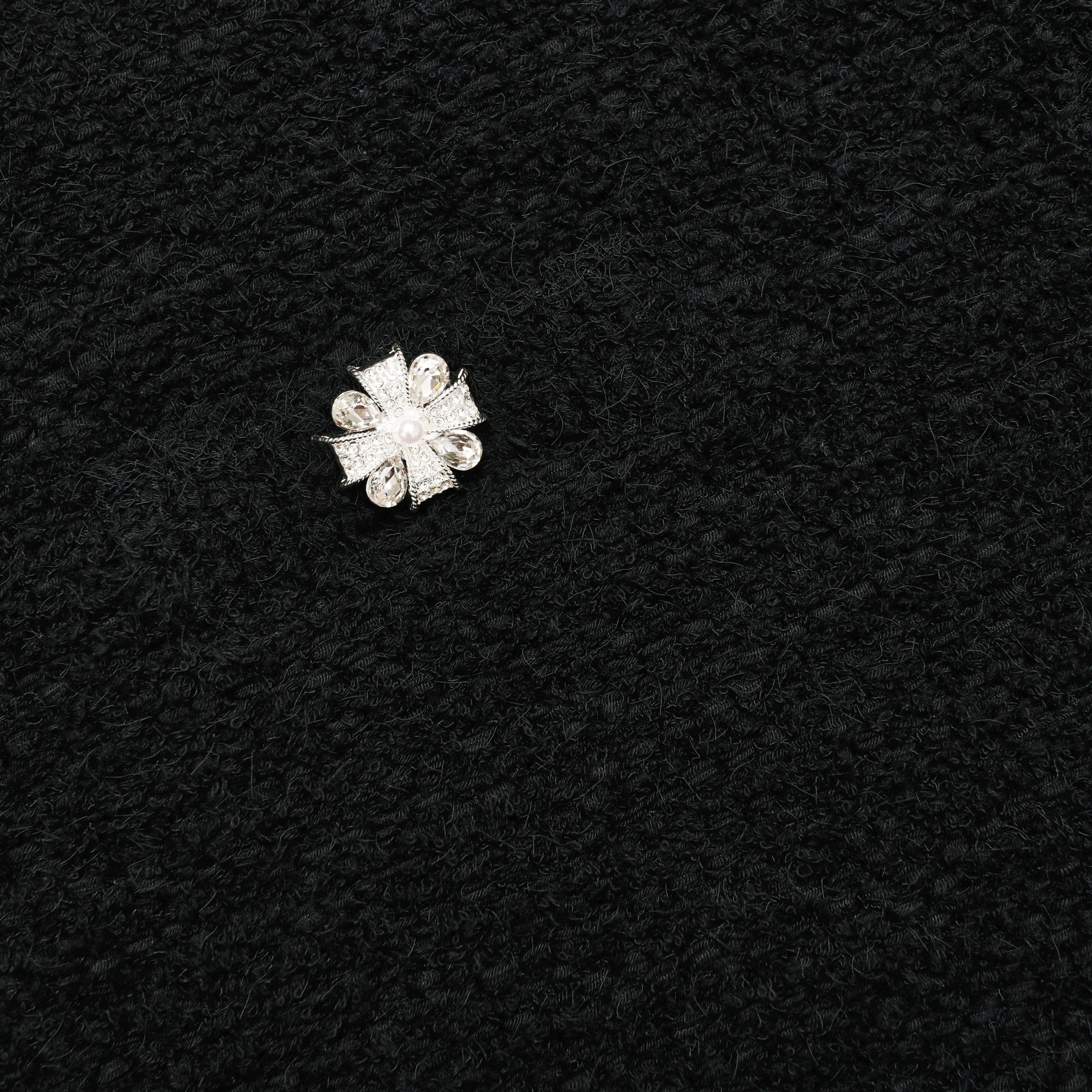 A close up of the fabric for the Black Knit Mini Skirt