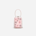 Pink Satin Floral Beaded Micro Bag