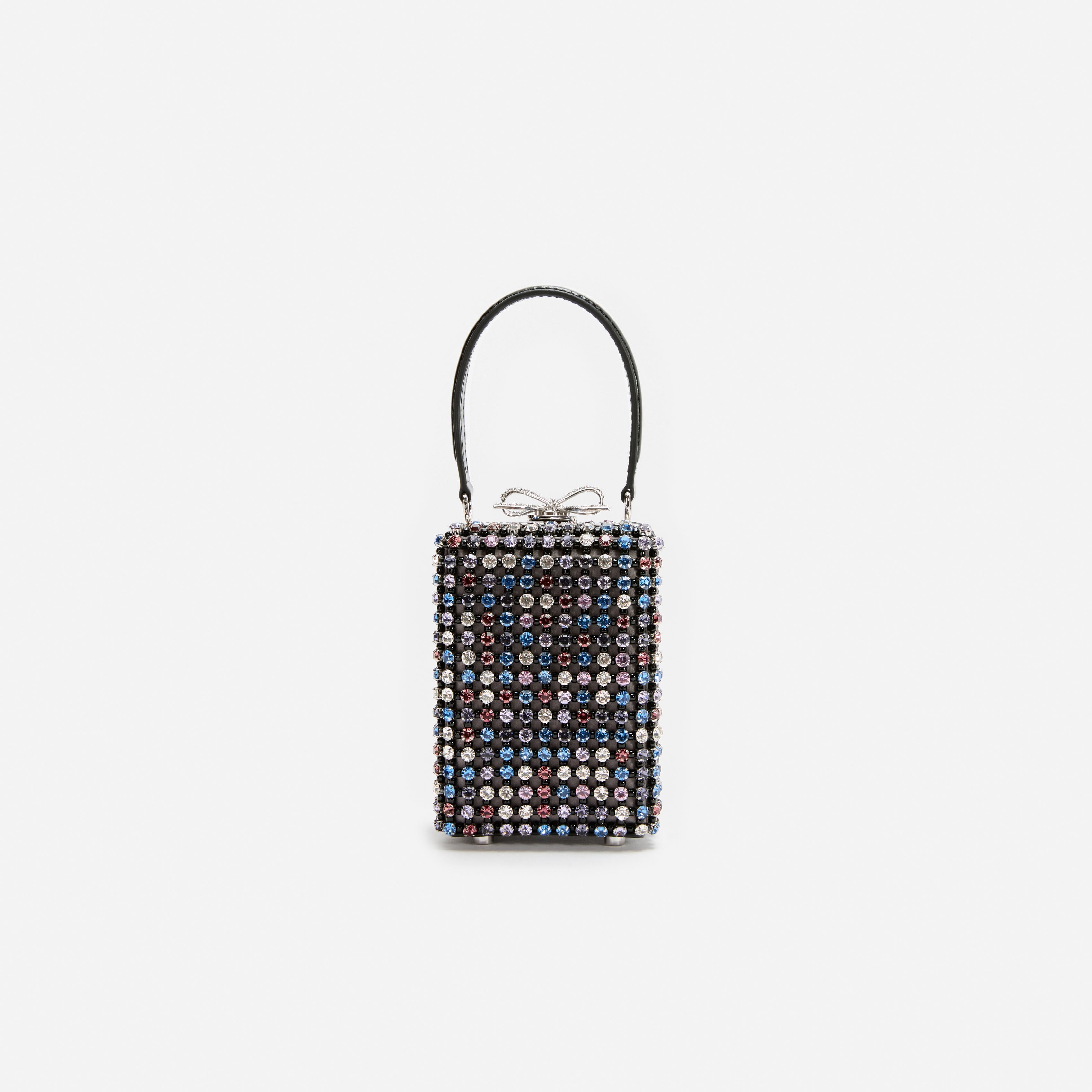 Multi Crystal Chainmail Micro Bag