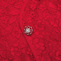 Red Fine Lace Mini Dress