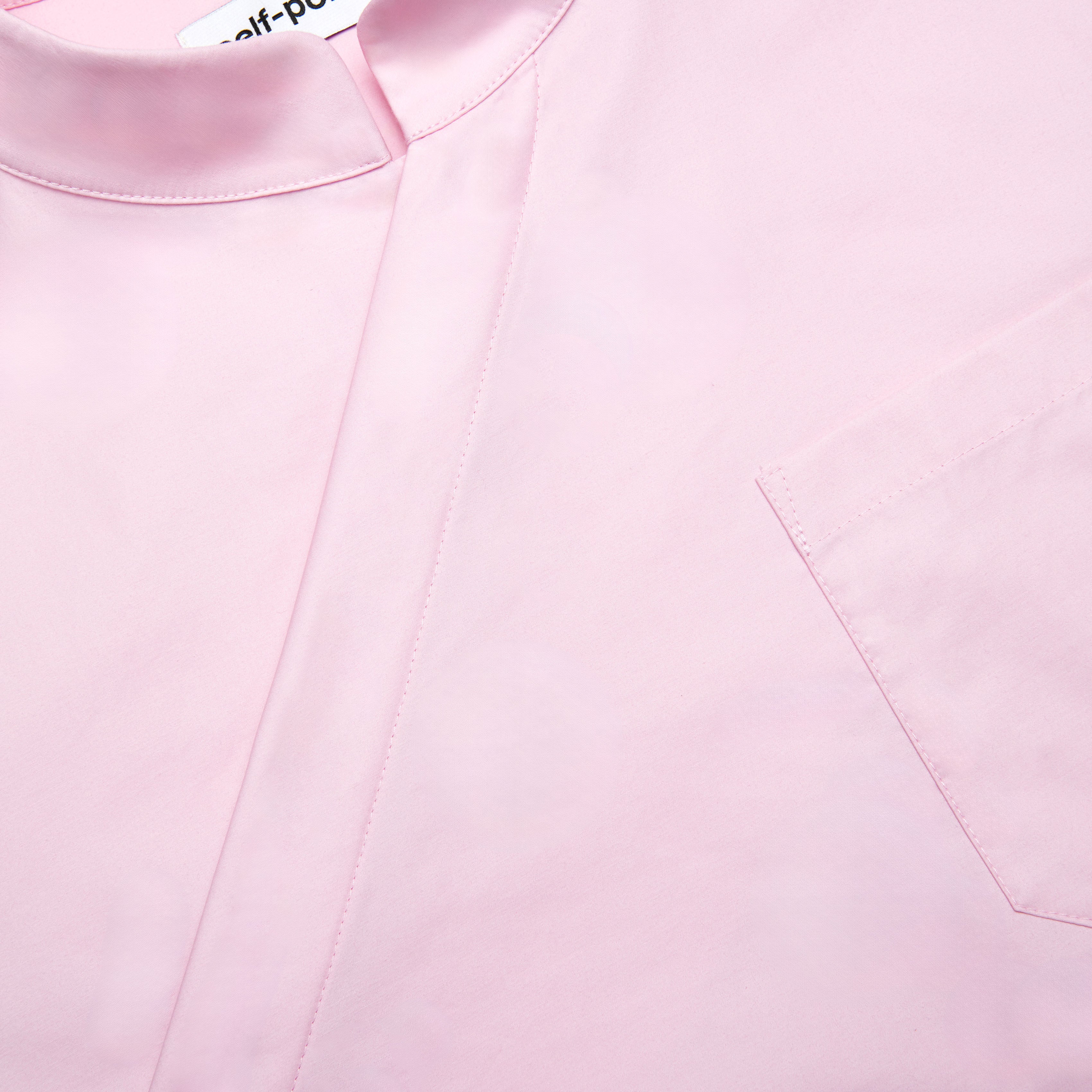 Pink Cotton Asymmetric Shirt